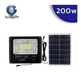 สปอร์ตไลท์โซล่าเซลล์ IWACHI LED Solar Light , 200W