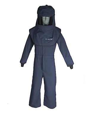 ชุดเสื้อคลุมงานเชื่อม OBERON No.LAN40  Arc Flash Hood and Coverall Suit Kit (jacke/pants/ventilated Hood,glove) , Size S