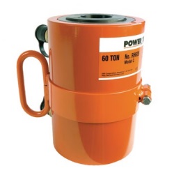 POWER TEAM No.RH1508 Double Acting Center Hole Cylinders , (Push 150/Pull 75) TON