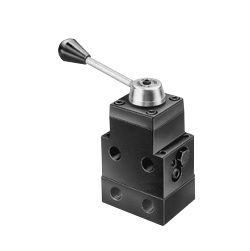 POWER TEAM No.9509 4-way 3-position (tandem center) manual valve, including sub-plate for remote mounting. Wt., 6.3 lbs.