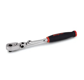 SNAP-ON No.THRLX72 1/4&quot; Drive Dual 80® Technology Long Handle Quick-Release Locking Flex-Head Ratchet (Black/Red)