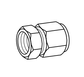 POWER TEAM No.26069 Swivel Adapter. 1&quot; NPTF female x 3/4&quot;  NPSM female. Wt., 0.5 lb.