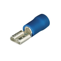 KNIPEX No.97 99 011 Blade Terminal Sockets insulated ,  16 - 14AWG , 4.8 x 0.8mm. (Blue)