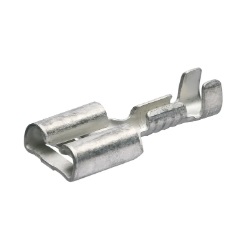 KNIPEX No.97 99 071 Silver Uninsulated Female Spade Connector, Plug Connector , 18-14AWG , 6.3 x 0.8mm.