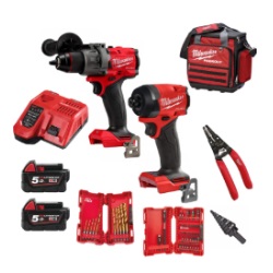 ชุดคอมโบสำหรับช่างไฟ MILWAUKEE No.M18 FPP2Q3-502 SA Combo Set for fireman