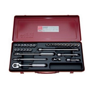 ชุดบ๊อกซ์ KOKEN NO.3257M Socket Set Metric in Metal Box 6P Socket 6-17 mm, 3/8&quot; (31pcs/set)