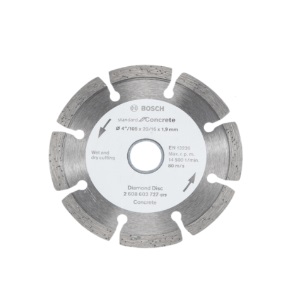 ใบตัดเพชร BOSCH No.2608603727 Diamond cutting disc (Standard for Concrete) , 4&quot;