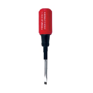 ไขควงแบนด้ามยาง BROWN No.D-3030 (2060011) Flat Rubber Grip Screwdriver , 6.3x0.8mm. (150x250mm.) Red-handle