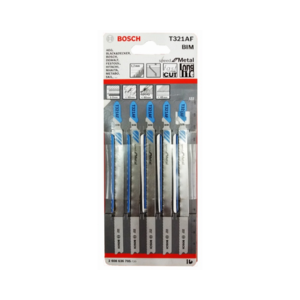 ใบเลื่อยจิ๊กซอว์ตัดเหล็ก BOSCH No.T321AF (2608636705) Jigsaw blade : Steel , 1.2mm. (5 Pcs./Ea)