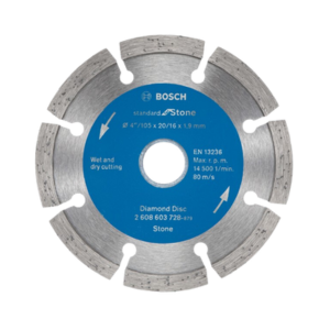 ใบตัดเพชร BOSCH No.2608603728 Diamond cutting disc (Standard for Stone) , 4&quot;