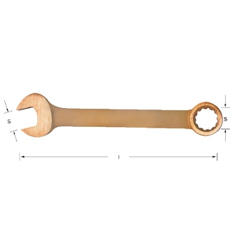 CARLTSO NO.EX206U-100A (EX206-100UA) Wrench Combination (Non-Sparking Tools) AL-BR 1.1/8&quot;