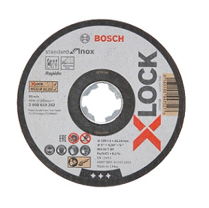 ใบตัดเหล็ก BOSCH No.2608619269 X-LOCK Straight Cutting Disc Multi Construction , 125 x1.0mm.