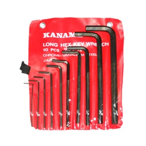 ชุดกุญแจหกเหลี่ยม ชนิดชุดแผง KANAME Hex key wrench (CV) set , 1.5-10 mm. (10pcs/ea)