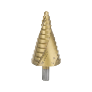 ดอกสว่านขั้นบันได BOSCH No.2608587430 Step Drill Bits : HSS Titanium 13 Step , 6 - 30mm. (Gold)