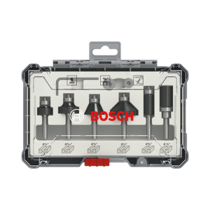 ชุดดอกเร้าเตอร์ BOSCH No.2607017470 Router Bit Set , 1/4&quot; (6pcs/ea)