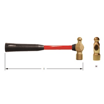 CARLTSO NO.EX101-200B Hammer Ball Peen (Non-Sparking Tools) BE-CU 200g