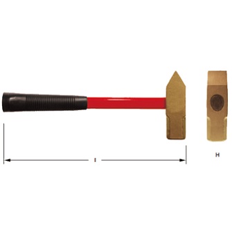 CARLTSO NO.EX102-900B Hammer (Non-Sparking Tools) Cross Peen BE-CU 900g