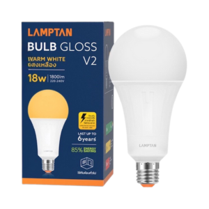 หลอดแอลอีดี LAMPTAN LED BULB NO.Gloss V2 18W 1710LM 220-240V Warmwhite 2700K