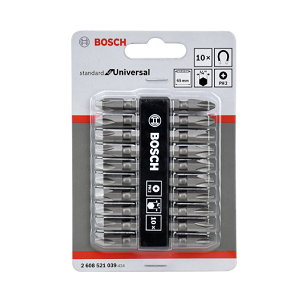 ดอกไขควง BOSCH No.2608521039 Screwbit PH2 , 65 mm. (10pcs/ea) Brone