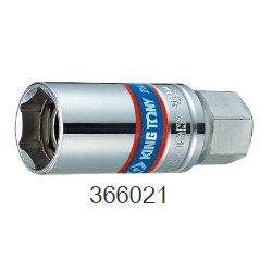 ลูกบ๊อกซ์หัวเทียนแกนแม่เหล็ก KING TONY NO.366521 3/8&quot;Dr. Spark Plug Sockets Chrome 20.8mm. (13/16&quot;) 6P