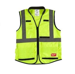 เสื้อเซฟตี้สะท้อนแสง-สีเหลือง MILWAUKEE No.48-73-5081 High Visibility Performance Safety Vests