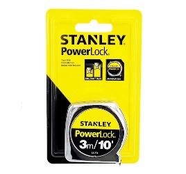 ตลับเมตร STANLEY NO.33-231 (0-33-231T) สีเงิน Powerlock Tape Size 3 M. (10 ft.)