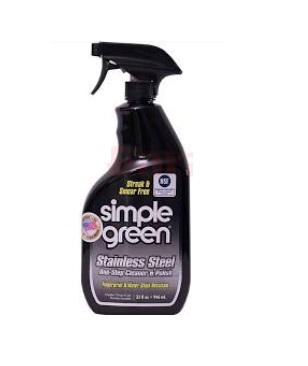 SIMPLE GREEN NO.18300 Stainless Steel Cleaner Trigger Spray (RTU), size 32 oz.