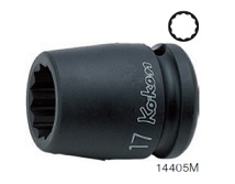 KOKEN NO.16405M-17 3/4&quot;Dr. Impact Socket 17mm. 12P ลูกบ๊อกซ์ลม สั้น