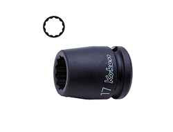 KOKEN NO.14405A-1/2 1/2&quot;Dr. Impact Sockets, 1/2&quot; 12P ลูกบ๊อกซ์ลม สั้น