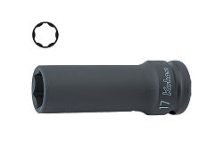 KOKEN NO.14310M-10 1/2&quot;Dr. Surface Drive Impact Socket 10mm. L 80, 6P ลูกบ๊อกซ์ลม ถนอมมุมน๊อต