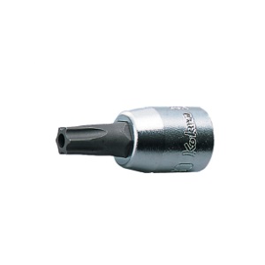 บ็อกซ์เดือยโผล่ท๊อกซ์มีรู KOKEN NO.2025TH-T10H 1/4&quot;Dr. Tamper Resistant Torx Bit Socket, T10H