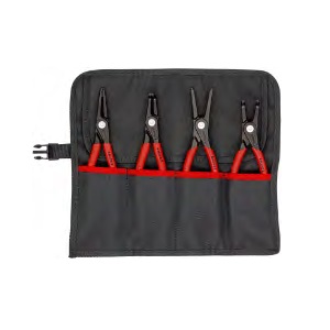 ชุดคีมถ่างแหวน (ซองผ้า) KNIPEX No.00 19 57 V01(2088089) Circlip plier set in roll bag , 4pcs/ea