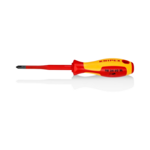 KNIPEX NO.98 24 02 SL Screwdriver (Slim) for Cross-Recessed Screws, Size 212mm.