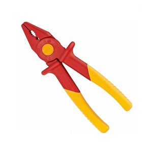 คีมพลาสติกปากจิ้งจกกันไฟKNIPEX No.98 62 01 VDE Flat Nose Pliers of plastic, insulaing , 7&quot; (180mm.)