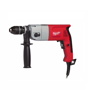 สว่านโรตารี่ MILWAUKEE NO.HD2E 13 R Heavy-Duty Two Speed 13 mm Drill With Keyless Chuck, 705 W