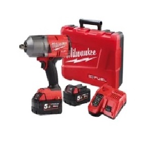 บ๊อกซ์ไร้สายระบบกระแทก MILWAUKEE NO.M18 FHIWF12-502X M18 Fuel impact wrench 1/2&quot;SD, 1356Nm, 18V (Charger , 2 battery 5.0Ah)