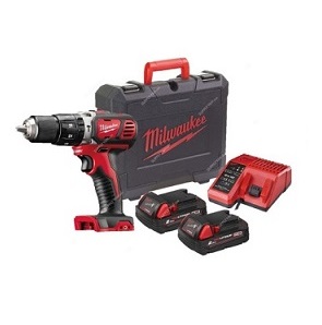 สว่านไขควงไร้สาย MILWAUKEE NO.M18BPD-202C M18 COMPACT PERCUSSION DRILL 2-speed Drill , 18V 2Ah