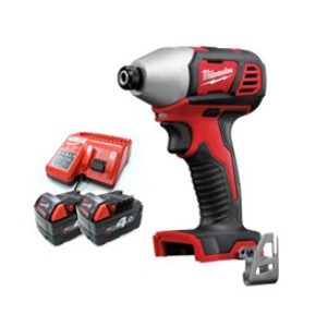 บ๊อกซ์ไขควงไร้สายแบบกระแทก MILWAUKEE NO.M18 BID-402C M18 Impact Driver set (Charger , 2x Battery 4Ah)