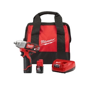 บล็อกกระแทกไร้สาย MILWAUKEE No.M12 BIW12-202C-BLPMPBAG Impact Wrench with Charger and Battery (12V. 2 Ah แบตเตอรี่ 2 ก้อน)