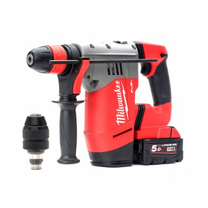 สว่านโรตารี่ไร้สาย MILWAUKEE NO.M18CHPX-502C 4.3 kg Fuel SDS-Plus drilling and breaking hammer 28 mm. 18V