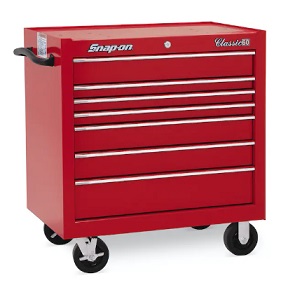 SNAP-ON NO.KRA2407PBO Roll Cab Classic 60 7 Drawers Red