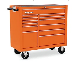 SNAP-ON NO.KRA4813DPJK Roll Cab 13 Drawers Electric Orange