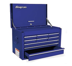 SNAP-ON NO.KRA4059FPCM Top Chest, 9 Drawers, 26&quot;, Royal Blue