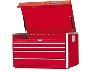 SNAP-ON NO.KRL751PBO Top Chest Single Bank 4 Drawers Red