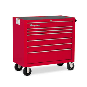 SNAP-ON NO.KRL756CPBO (KRL756BPBO) Roll Cab Single Bank, 7 Drawers, Red