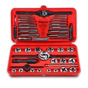 SNAP-ON NO.TD2425 Set Tap and Die U.S. 41pcs. (1/4&quot; to 1/2&quot; NF/NC 4-40 to 12-24 Adjustable Dies)