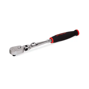 SNAP-ON NO.THLX72 1/4&quot; Drive Dual 80 Technology Long Red Soft Grip Handle Locking Flex-Head Ratchet