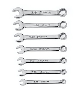 SNAP-ON NO.OXI707BK Set Wrench Combination Midget 12P (7 pcs.) (3/16&quot; to 3/8&quot;)