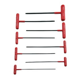 SNAP-ON NO.AWBCG1600 Set Wrench Ball Hex T-Handle Red Handle 8 pcs.