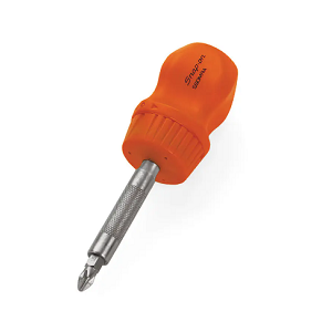 SNAP-ON NO.SSDMR1AO Screwdriver Ratcheting Magnetic Stubby Orange 4 5/16&quot;